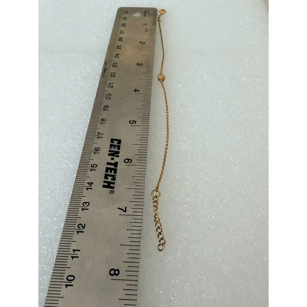 Madewell Demi-Fine 14K Gold Vermeil Sterling Silver 925 White Topaz Rose Cut